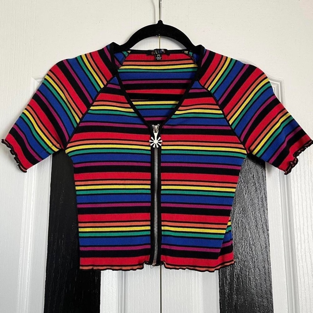 Sweet Chick Zip Up Cropped Top